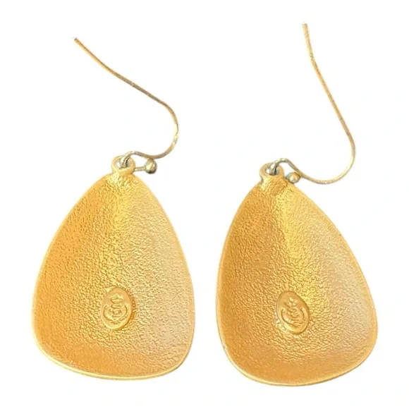 Premier Designs Matte Gold Teardrop Dangle Earrings J15 - Picture 2 of 5